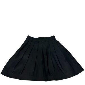 Halston Heritage Womens Black Pleated Skirt Size 8 Silk & Viscose